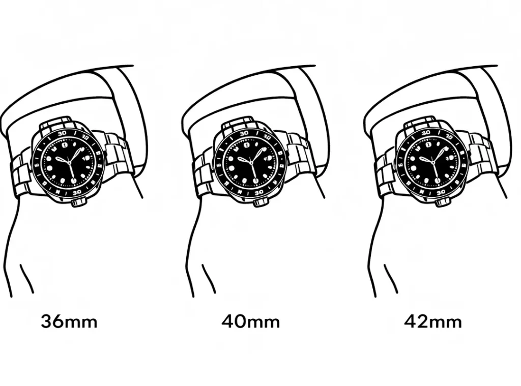 watch case size guide